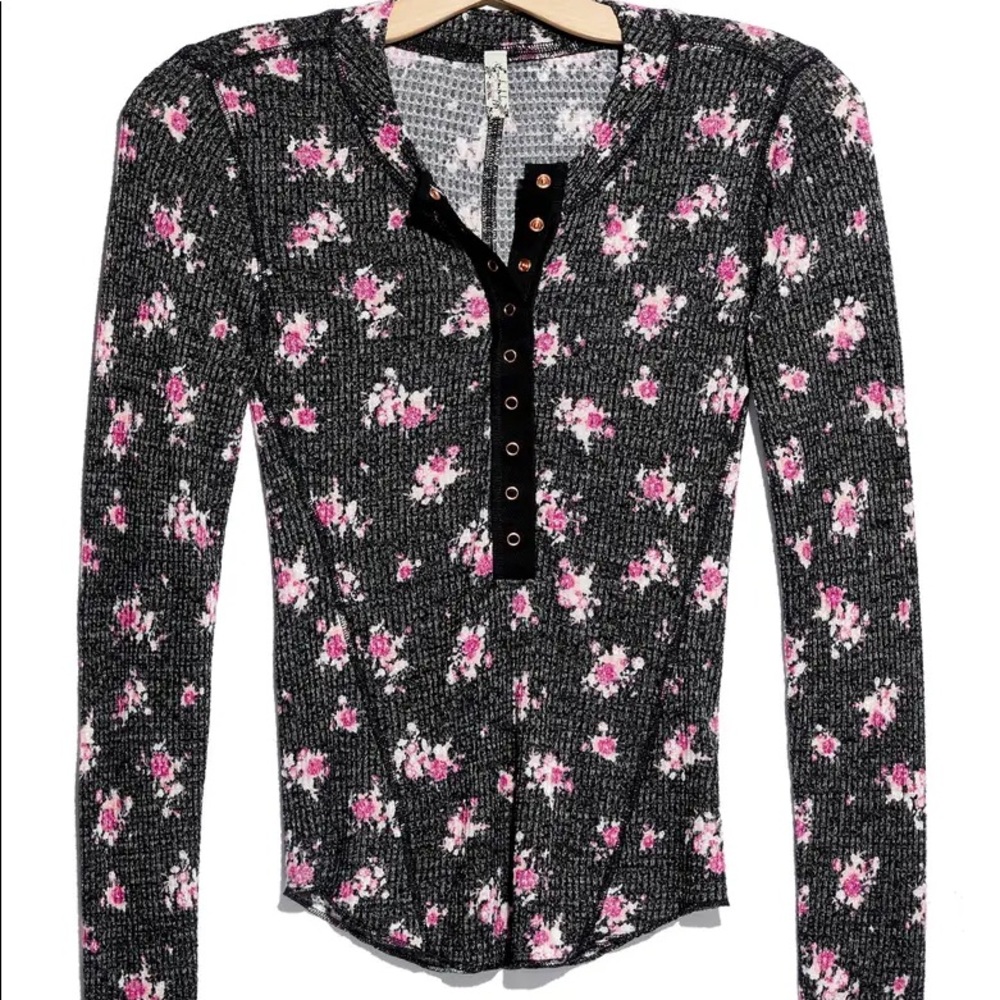 Free People One Of The Girls Printed Henley